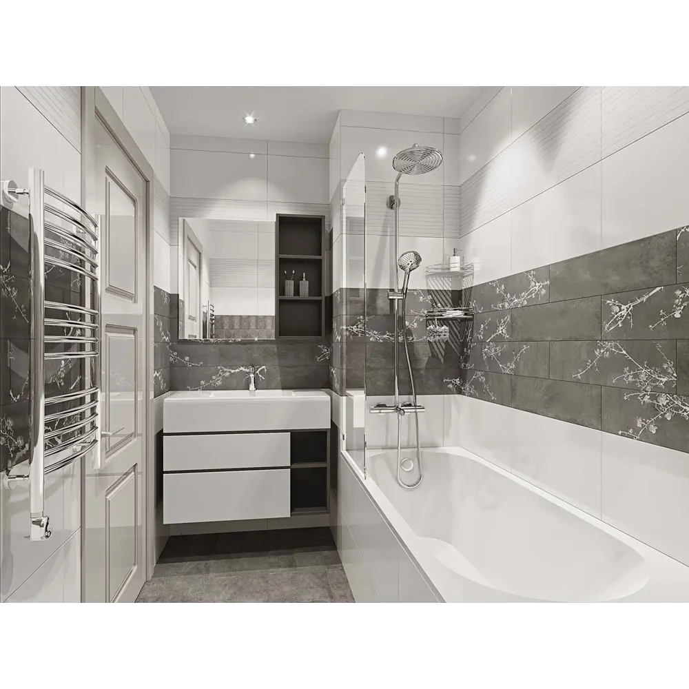 Керамогранит Belani Loft 59.7x14.8 см 1.325 м² цвет графитовый STLM-2029409 - Вид №5