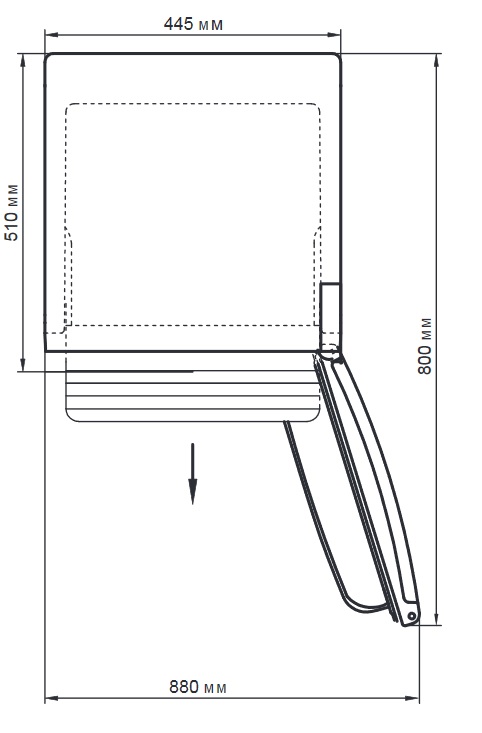8116403 Холодильник компактный   Бирюса M70 серебристый STDN-0077112 - Вид №9
