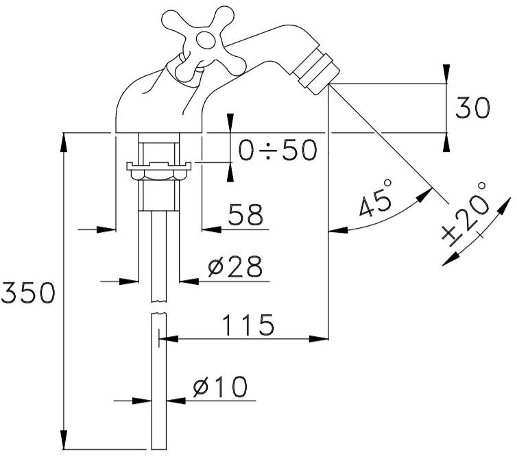 RUBINETTERIE STELLA Смеситель для биде с одним отверстием Roma sun-id-1420459 - Вид №1