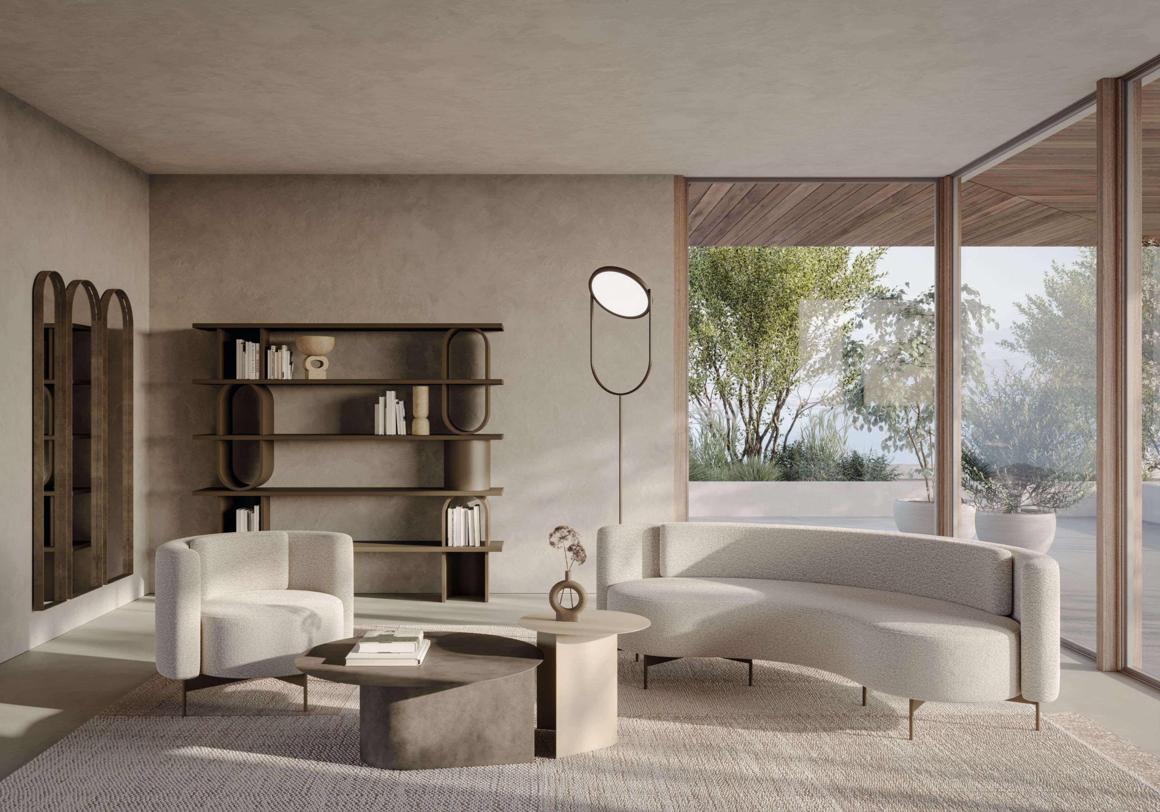 Окрашенный металлический круглый журнальный столик Ronda Design DOMUS ARCH-00049819 - Вид №3