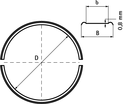 4337056 Крепление для труб  Вкладыши для хомутов BIS 434 WALRAVEN  - Вид №1