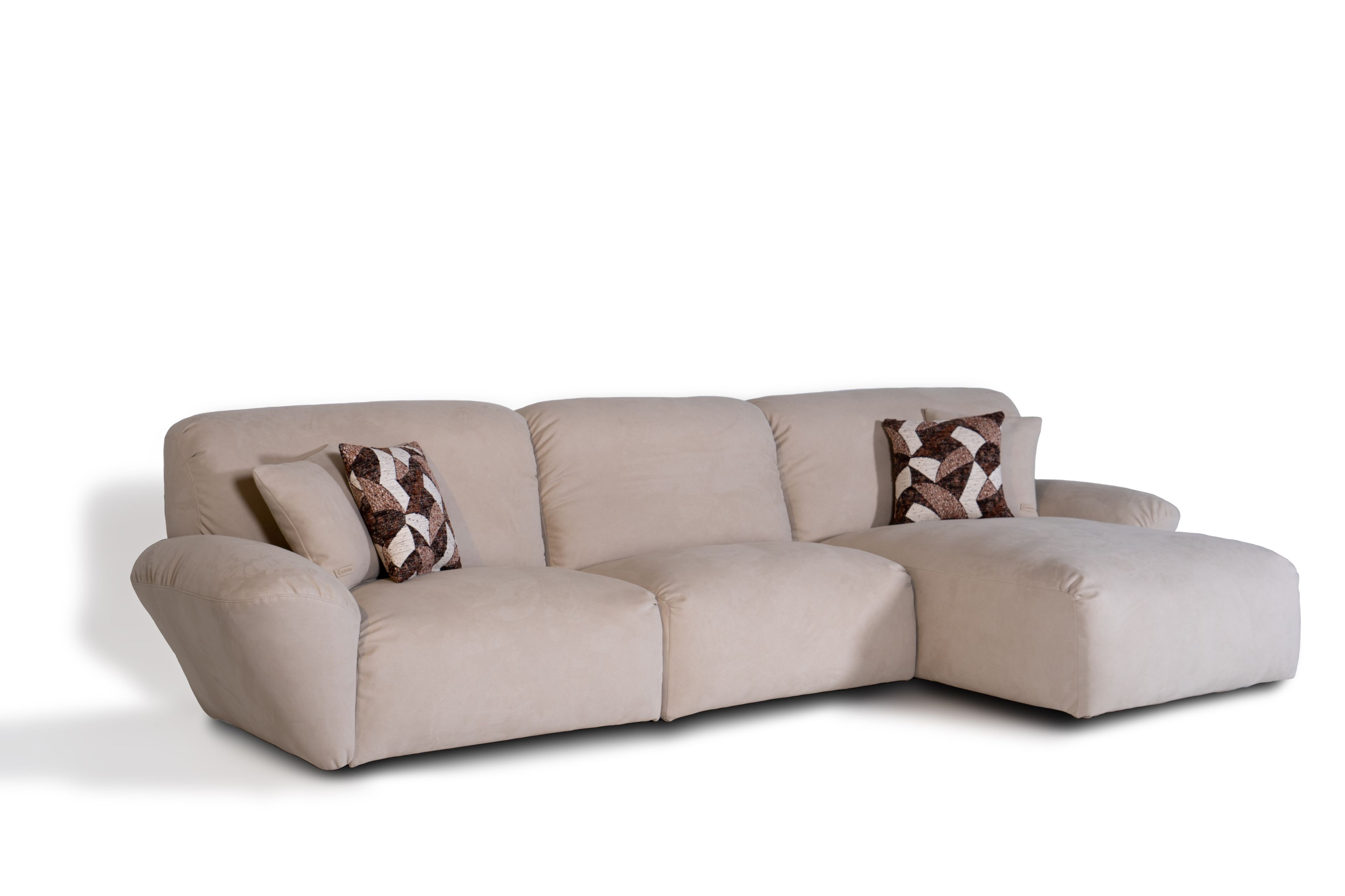 Диван из микрофибры с полуостровом Mantellassi 1926 Beluga ARCH-00112235 - Вид №2