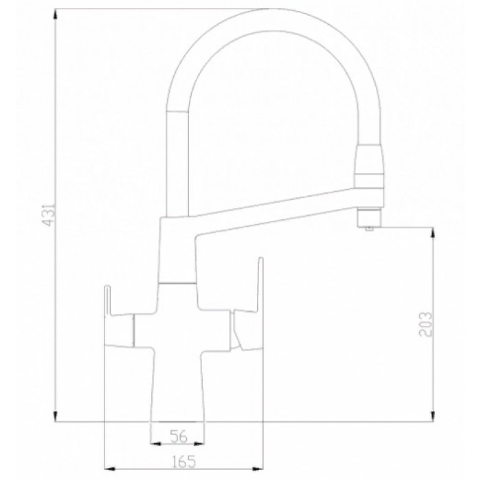 Steel Hammer SH 818-8 BRONZE Смеситель для кухни Zorg 431x291  - Вид №2