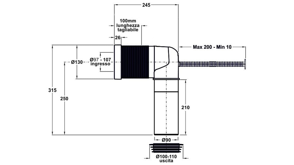 Полипропиленовый дренажный трубопровод Bonomini Civitas ARCH-00084354 - Вид №8