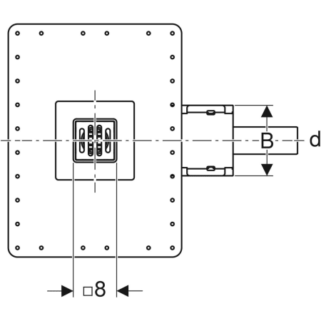 154.050.00.1 Трап для душа Geberit для высоты выравнивающей стяжки на впуске 90–220 мм Geberit  - Вид №2