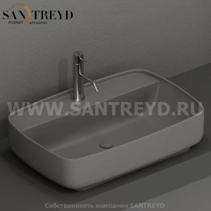 514089 Накладная раковина на столешницу  прямоугольная Kerasan Tribeca