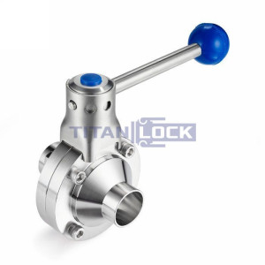 Кран шаровый нержавеющий (AISI304) DN65, типа сварка-сварка, DIN TLHBV065WDS TITAN LOCK