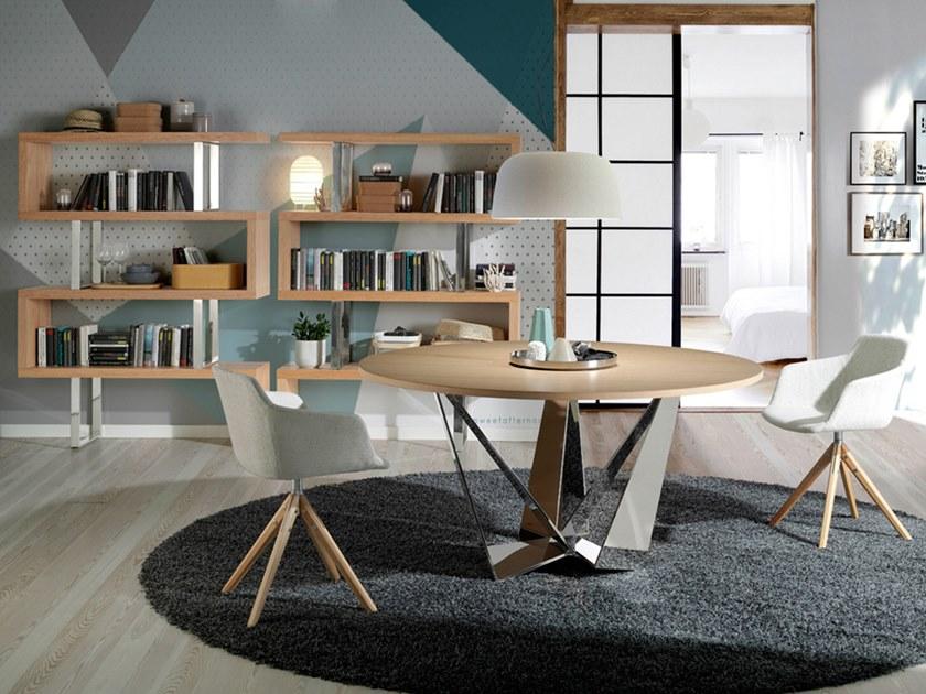 Angel Cerdá Круглый стол для гостиной из стали и дерева Nature life 1042.02 Angel Cerda - Вид №3