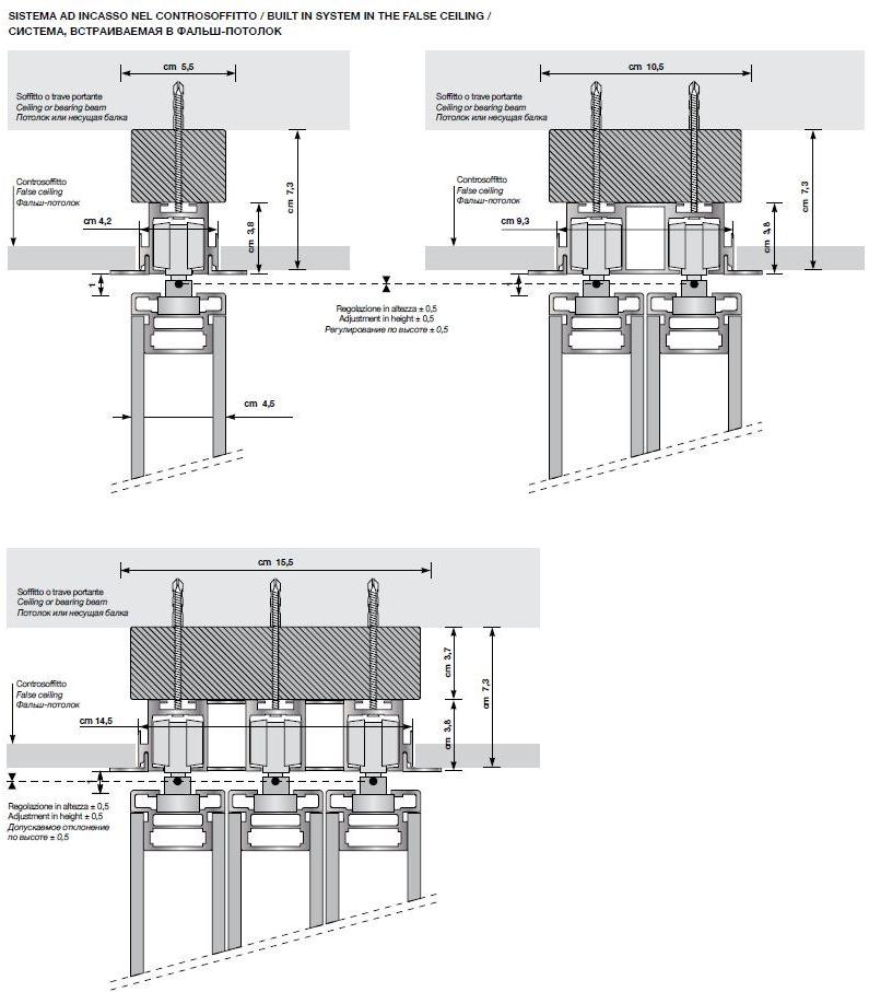 Longhi Лакированная раздвижная дверь из закаленного стекла Aluminiun chic – doors Serie 340 - Вид №14