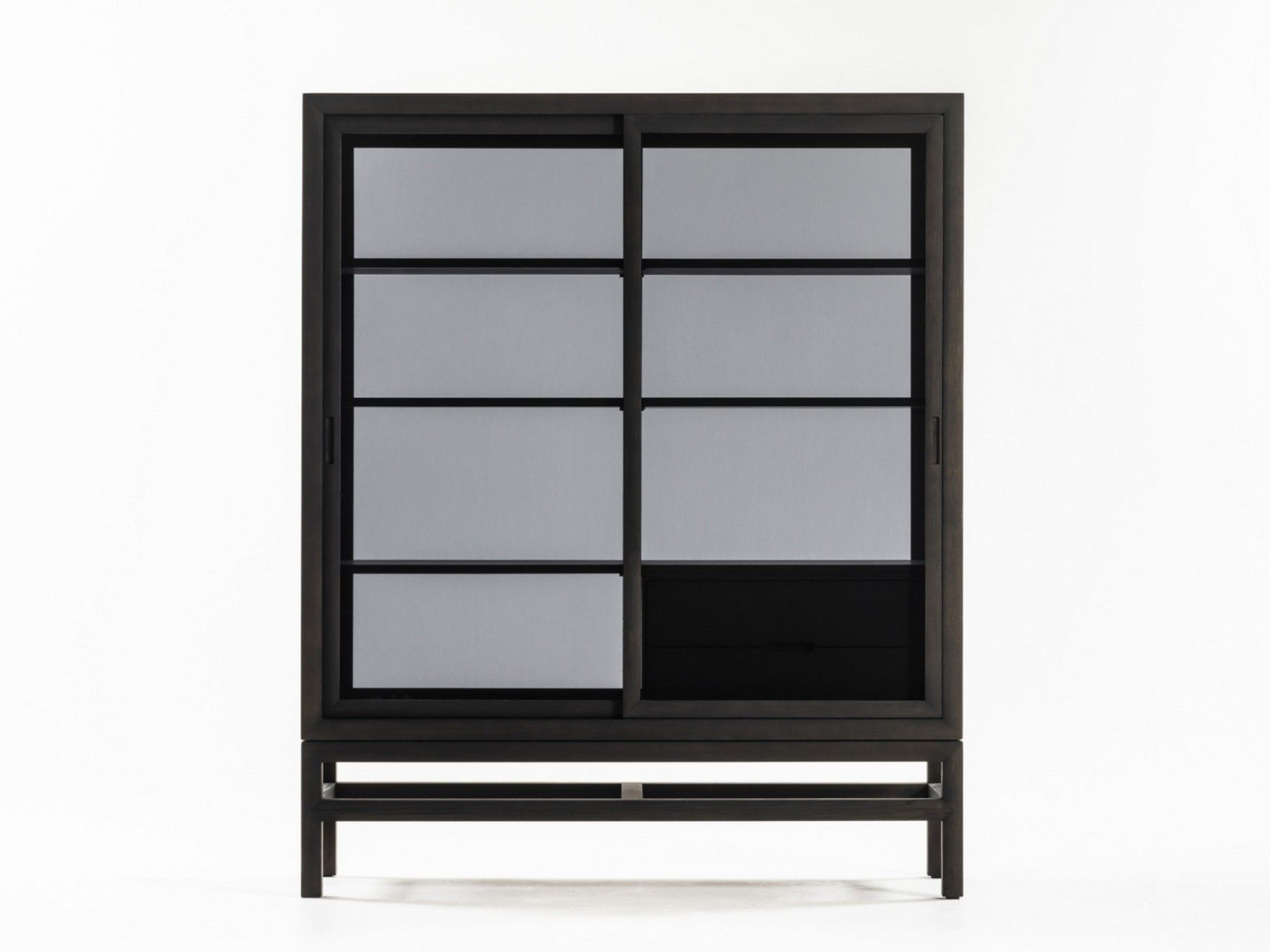 Деревянный и стеклянный шкаф с раздвижными дверями DE PADOVA Silent ARCH-00022916 - Вид №1