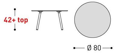 Varaschin Круглый журнальный столик из HPL Emma 236t - Вид №10
