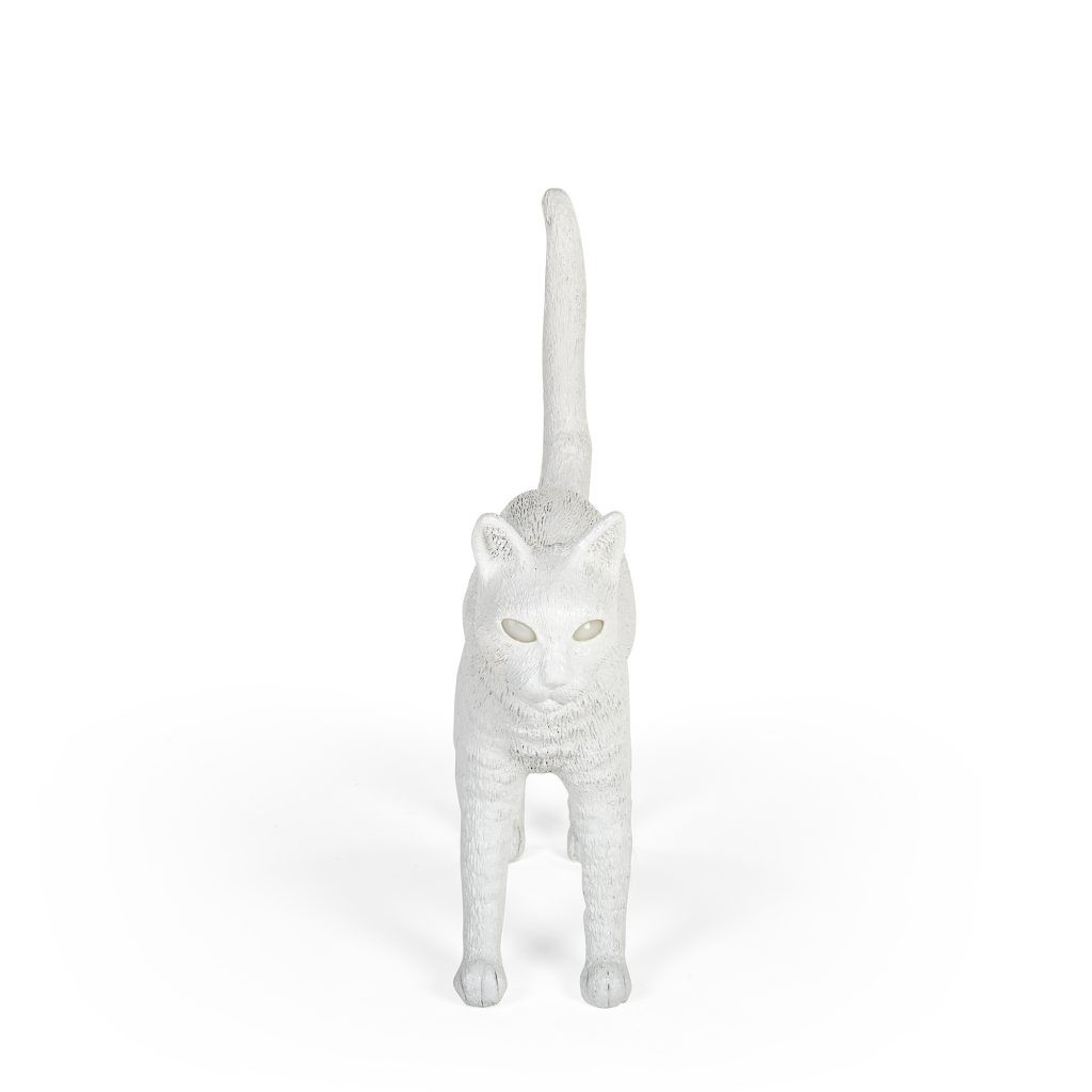 Настольная лампа белая 20,7х46 см Jobby The Cat White 15040 SELETTI ЖИВОТНЫЕ, КОШКА 00-3882462 Бежевый;белый  - Вид №4