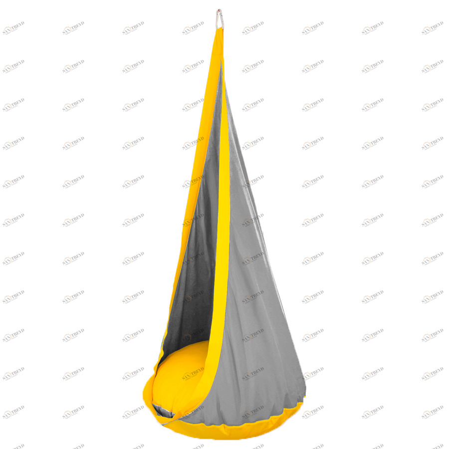 Подвесное кресло-кокон серо-желтое ПОКАЧАЙКА  326714 Серый Santreyd 