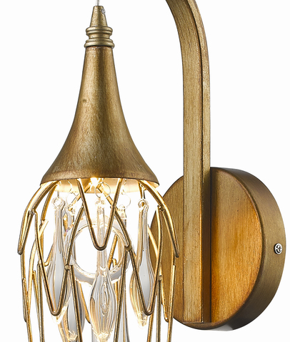 Светильник подвесной 58х12 см золотой Goddess Tears P68009S-1H DELIGHT COLLECTION ДИЗАЙНЕРСКИЕ 00-3882289 Золото;прозрачный  - Вид №2