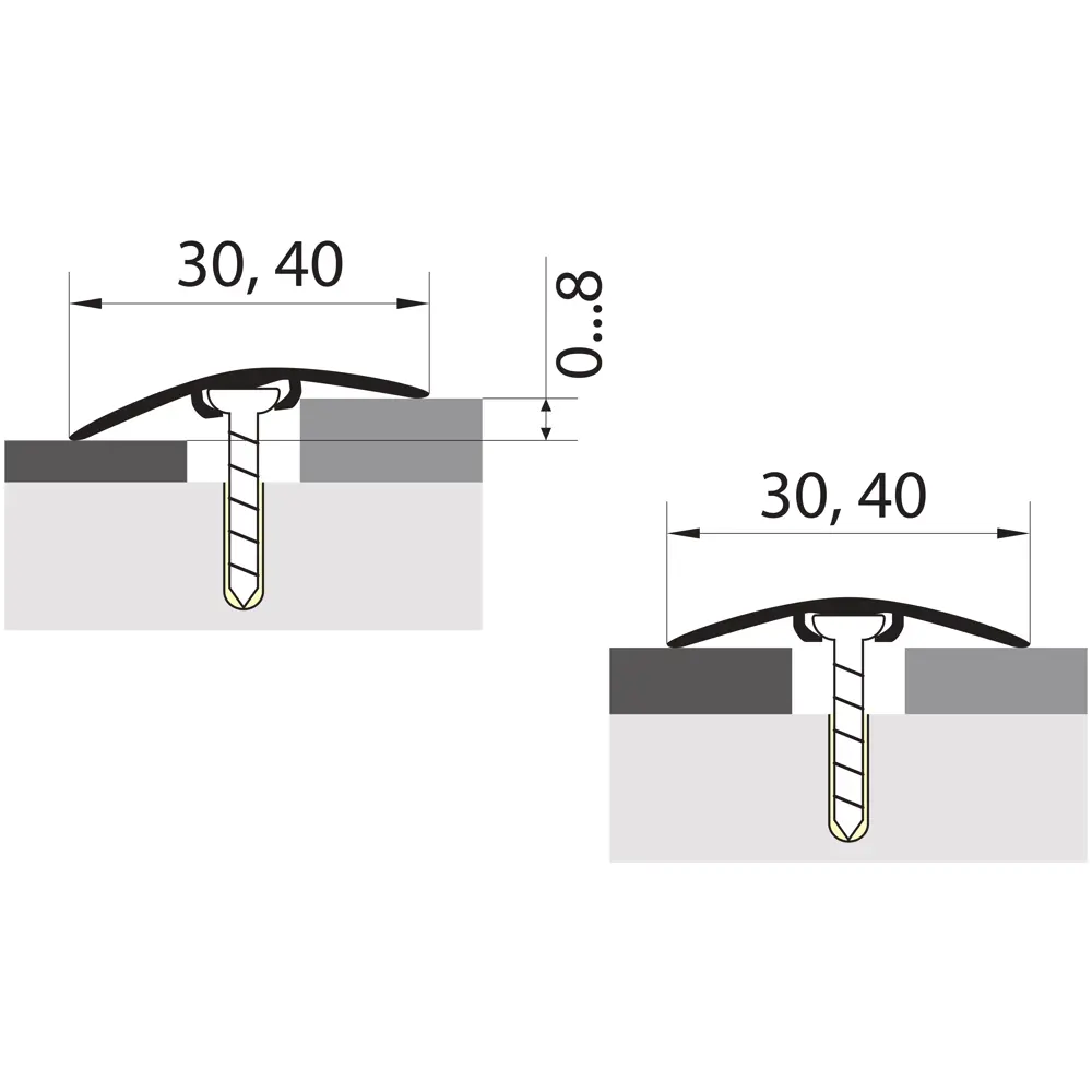 Порог разноуровневый Artens ясень 90 см для стыков напольных покрытий 17869538 STLM-0008869 - Вид №6
