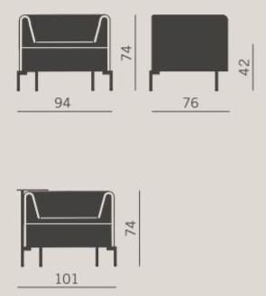Kastel Кожаное кресло с подлокотниками Klint sun-id-1355960 - Вид №6