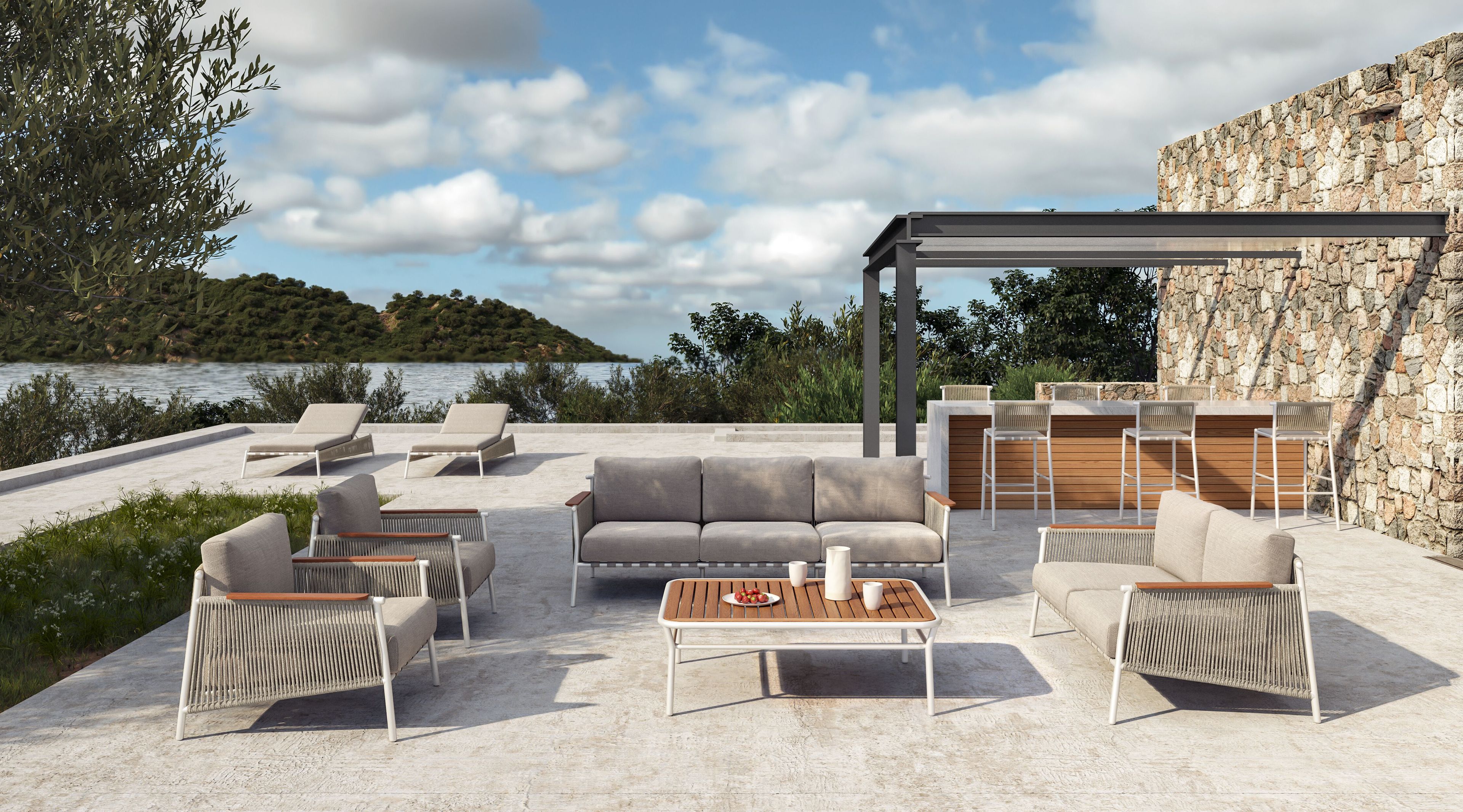 Высокий веревочный садовый стул VINEKO Nine Degrees ARCH-00074988 - Вид №1