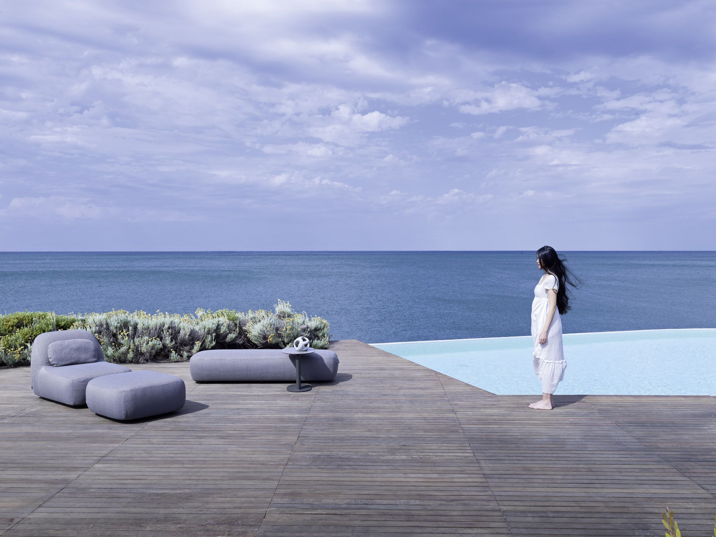 Пеньковый прямоугольный садовый пуфик Varaschin Reuse ARCH-00107868 - Вид №2