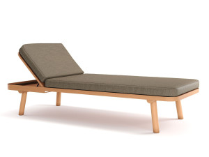 Шезлонг с откидной спинкой из Sunbrella® и тика