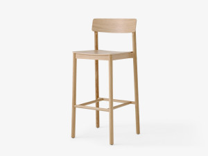 Твердый деревянный барный стул с подставкой для ног