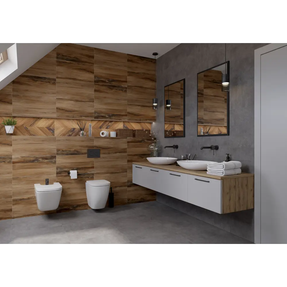 Керамин Студио: Настенная плитка темно-серый графит 60х30 см 88923931 STLM-0949071 - Вид №5