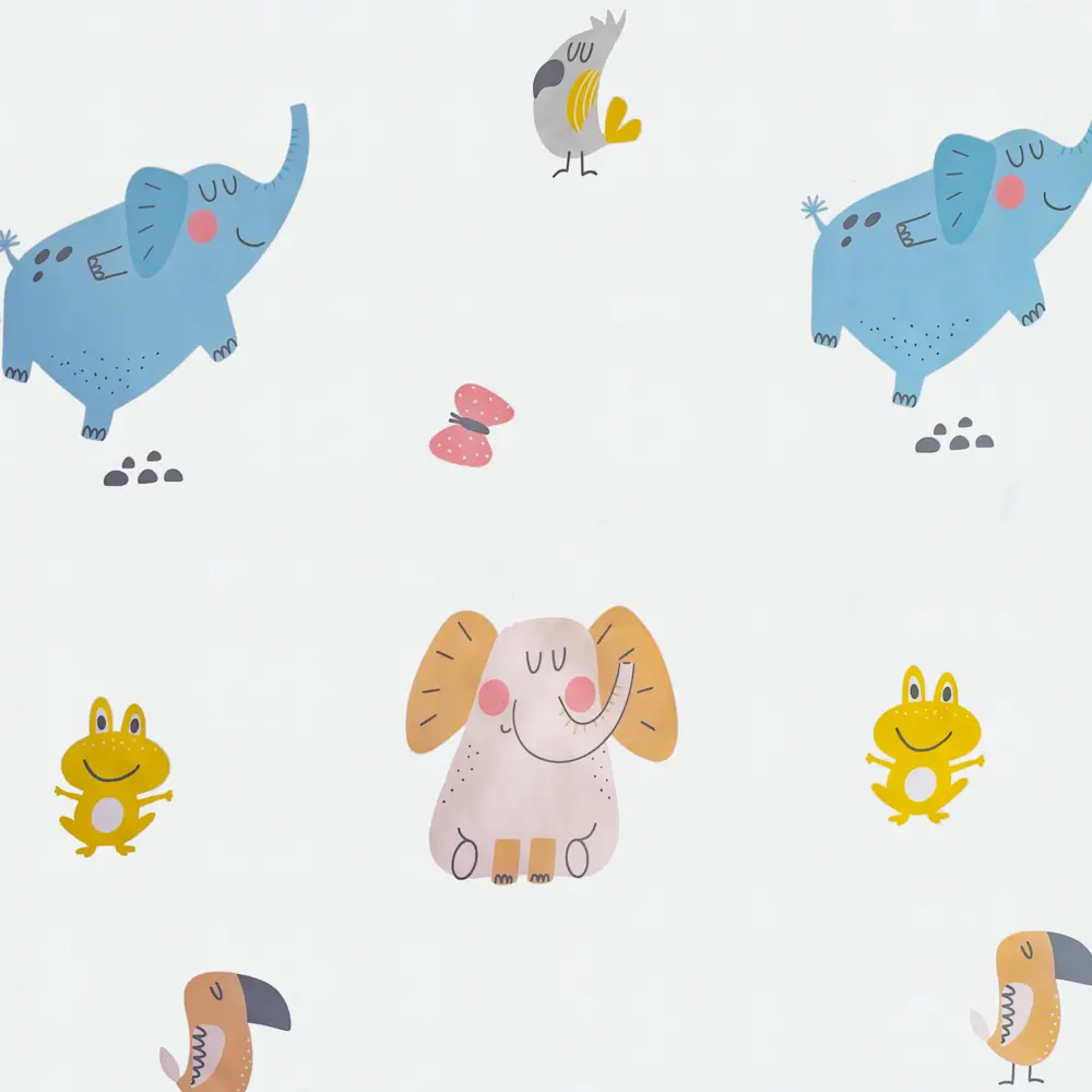 Тюль на ленте Слоники 250x260 см цвет синий GARDEN STLM-2211468 - Вид №2