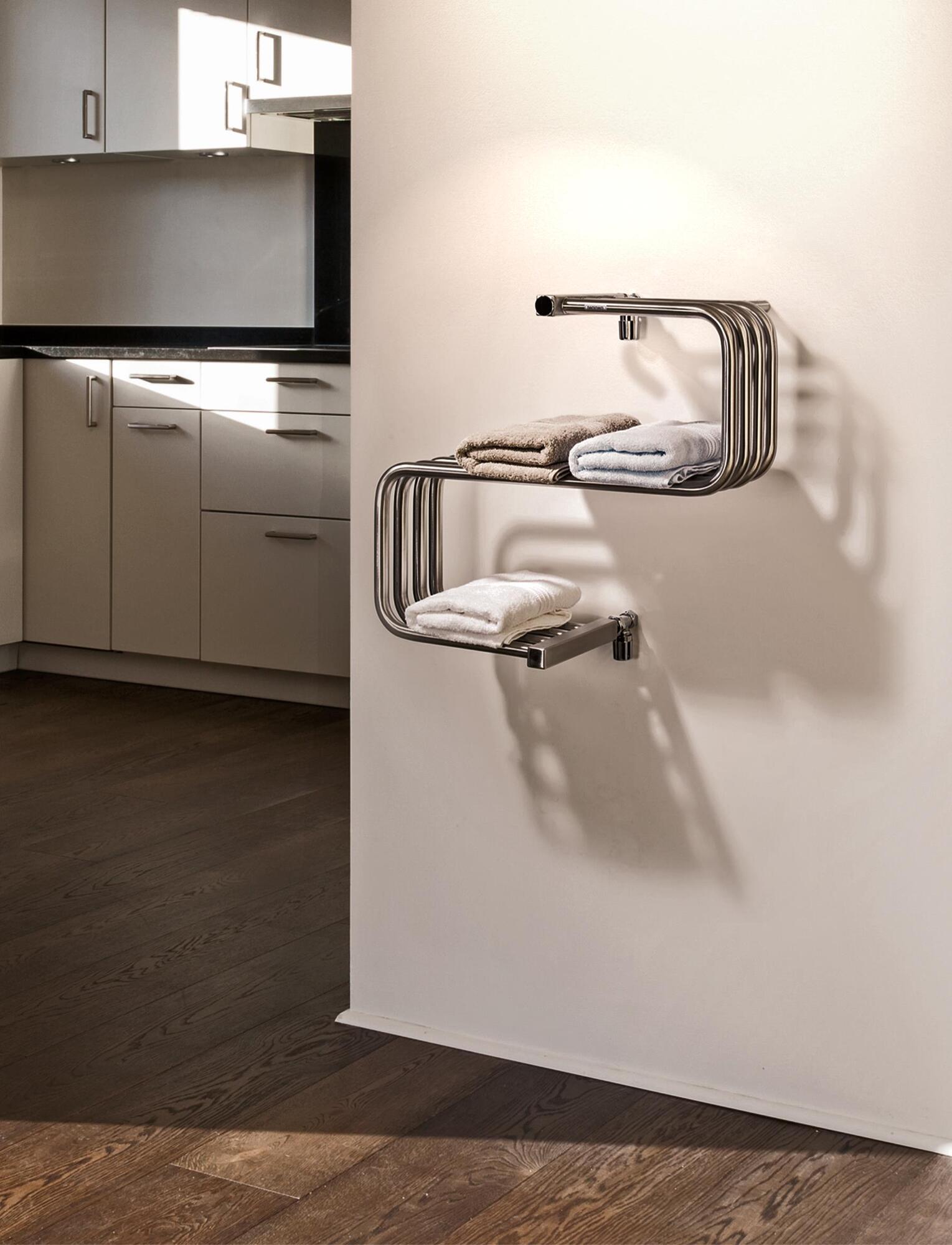 Полотенцесушитель Hammam TITAN Stainless steel  комбинированный; электрический или водяной Сталь  - Вид №24