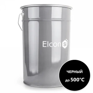 90287527 Эмаль термостойкая матовая Elcon Max Therm 00-00000006 цвет черный 25 л STLM-1470743