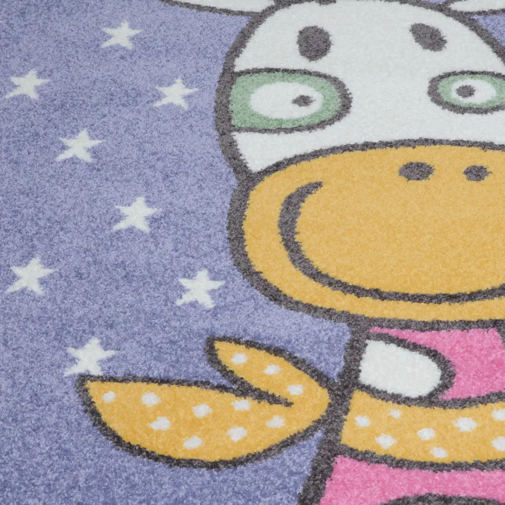 Ковер полипропилен Playground 75LVL R ø100 см цвет фиолетовый Tarkett STLM-2118401 - Вид №3