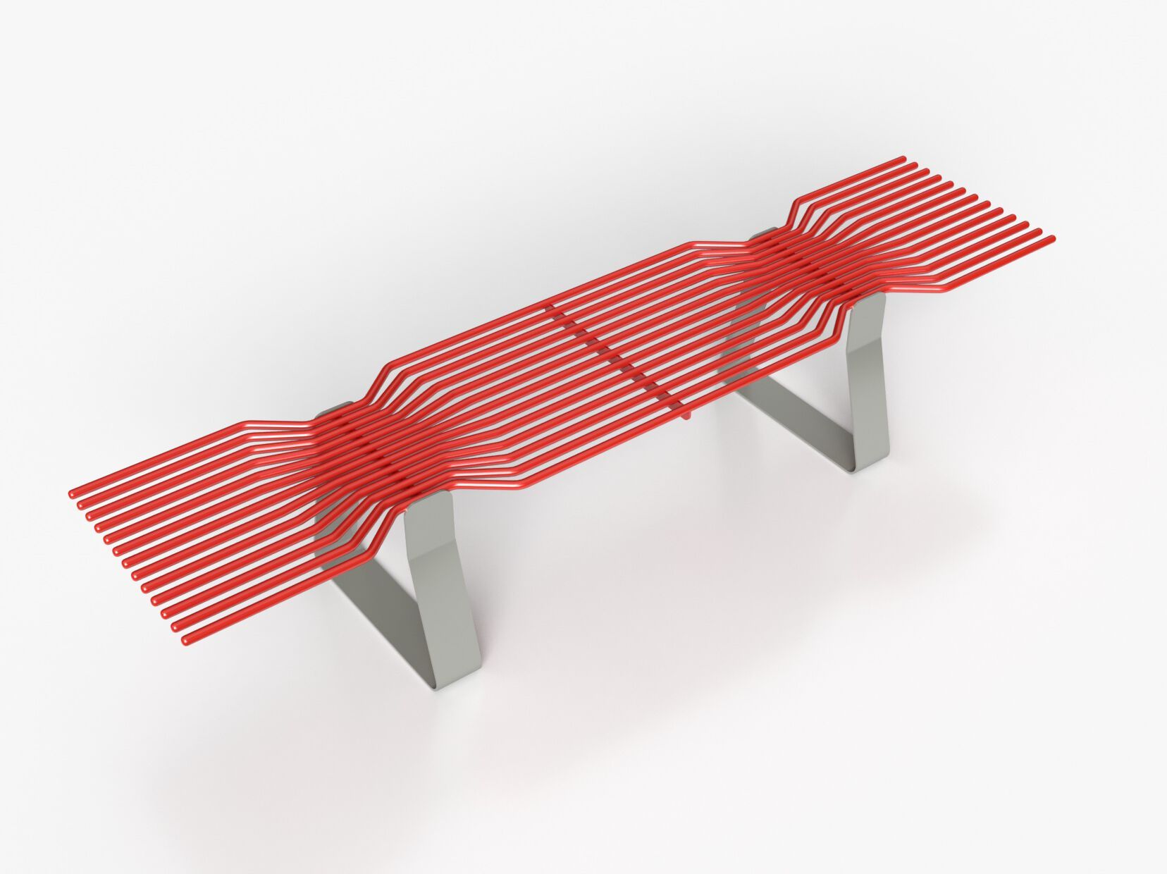 Оцинкованная стальная скамья без спинки Viscio Urban Design CARAMELLA ARCH-00038662 - Вид №7