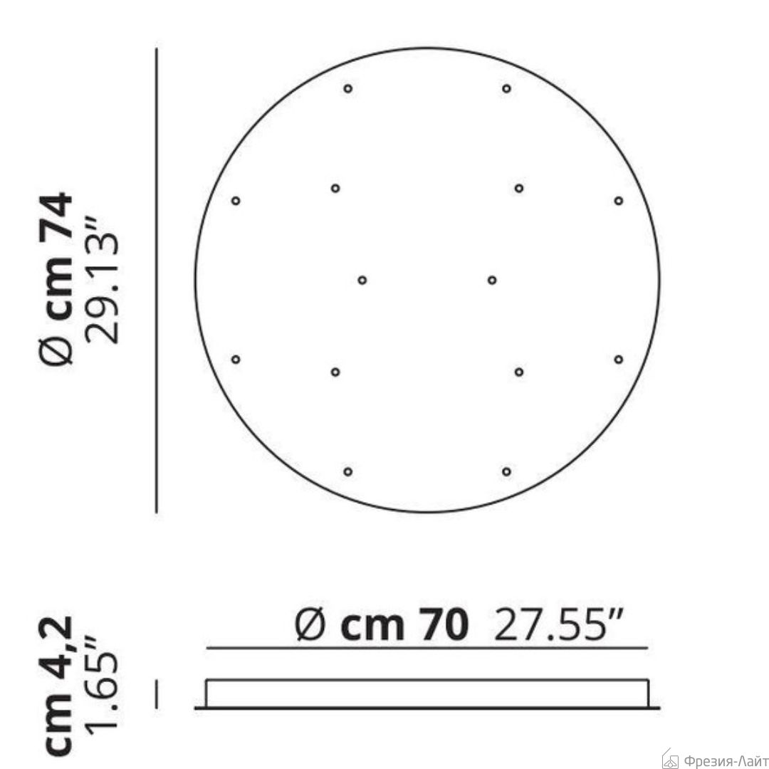 Studio Italia Design 154017 Cluster 14 крепление потолочное на 14 светильников 117613