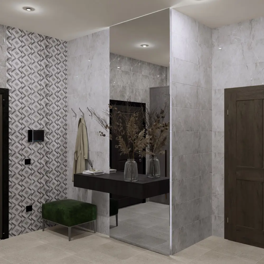 Настенная плитка Axima Кайлас 30x60 см 1.62 м² глянцевая цвет светло-серый STLM-2144421