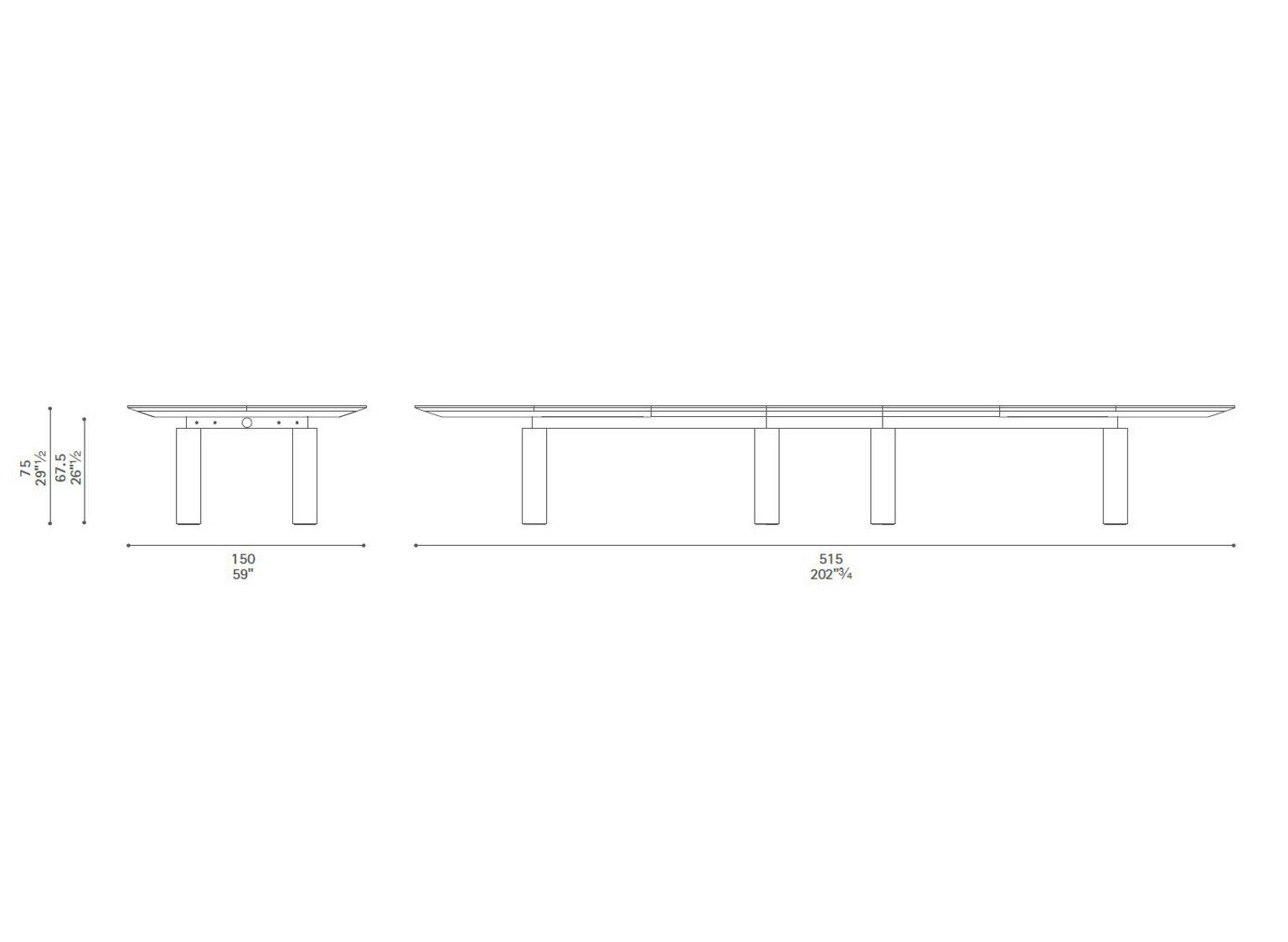 Прямоугольный стол для совещаний с системой люверсов Poltrona Frau офис-системы управления ARCH-00048676 - Вид №10