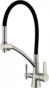 Смеситель ZorG Sanitary ZR 338-6 YF SATIN для кухонной мойки, сталь