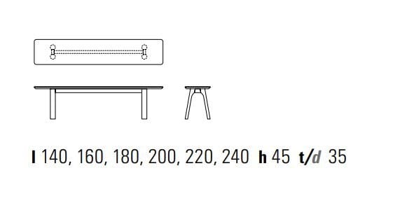 Мягкая скамейка из массива дерева ZEITRAUM ARCH-00135344 - Вид №5