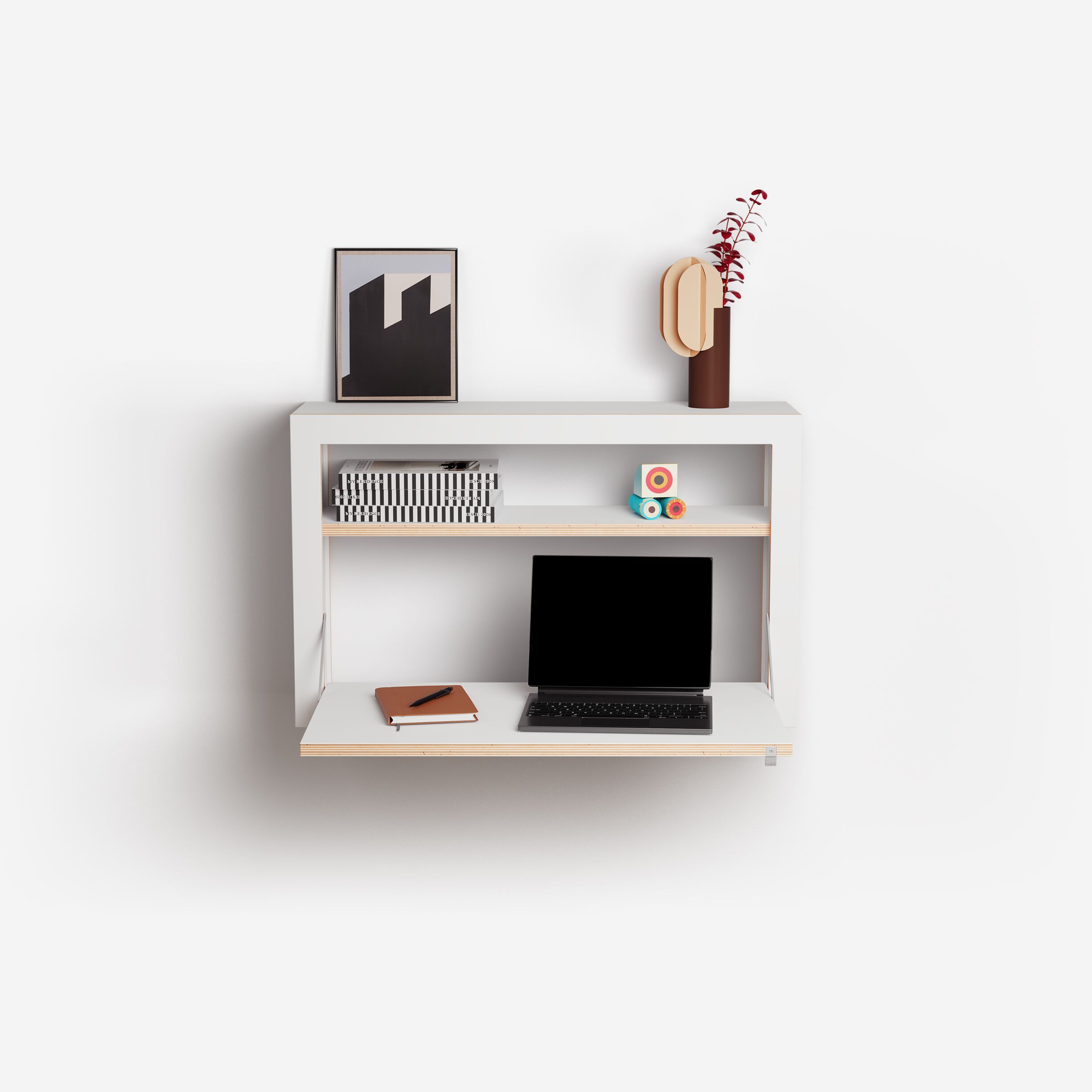 Фанерный подвесной письменный стол с откидными дверцами AMBIVALENZ Fläpps Box 80x50x20 ARCH-00113306 - Вид №3