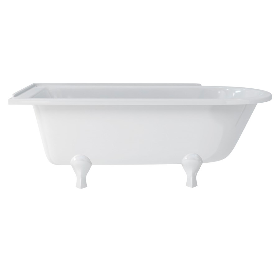 Burlington Hampton 170см душевая ванна с роскошными ножками для левой руки Левая рука с ножками Luxury Claw в черном цвете E13 L1B  - Вид №7