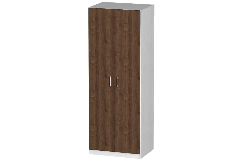91368759 Шкаф распашной Furnistyle Лайф ЛШО-06 80x215x60 см ЛДСП цвет светлое дерево/дуб коричневый табак STLM-1100102