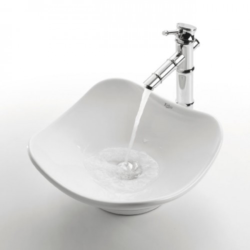 KCV-135 Накладная раковина на столешницу  прямоугольная Krausru  - Вид №7