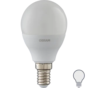 Лампа светодиодная Osram Antibacterial E14 220-240 В 7.5 Вт шар малый 806 лм нейтральный белый свет 82807759 STLM-2207959