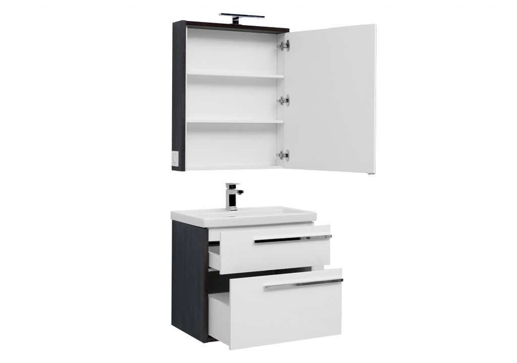 Мебель для ванной Aquanet Фостер 70 эвкалипт мистери/белый 00209028 - Вид №1