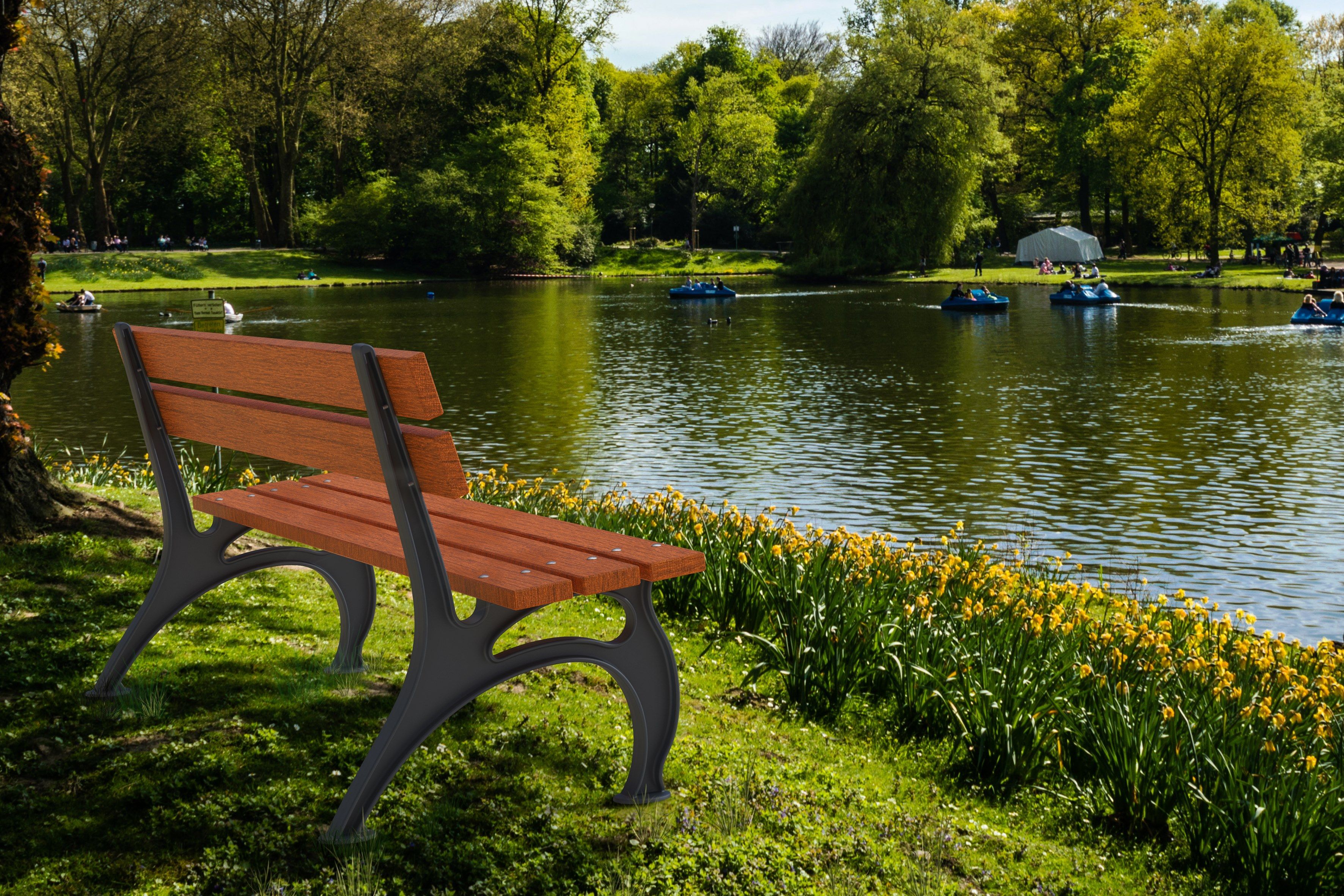 Чугунная скамья со спинкой Lazzari ARCH-00147739 - Вид №1