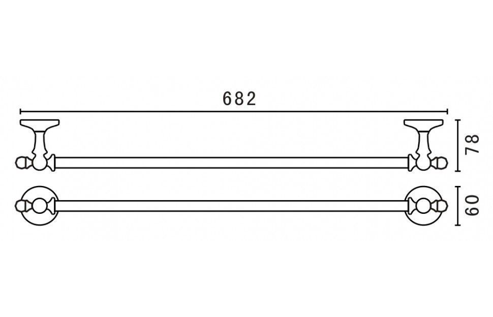 Полотенцедержатель, 656 мм ART&MAX ANTIC AM-E-2624AL  - Вид №1
