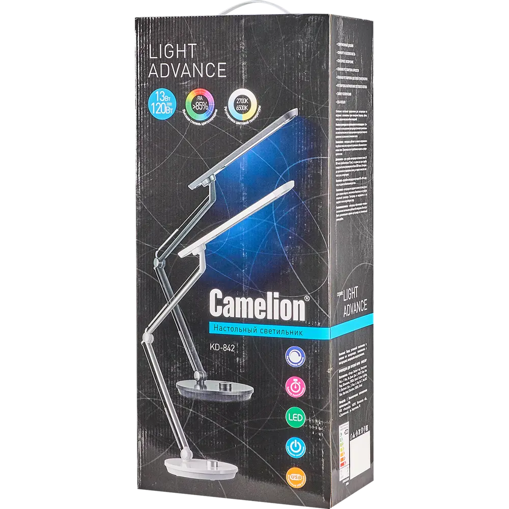 Рабочая лампа настольная светодиодная Camelion KD-842, цвет белый STLM-2140763 - Вид №6
