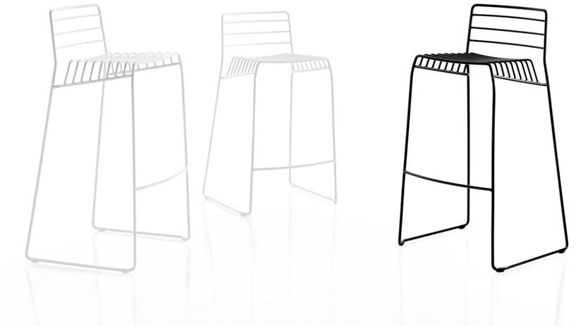 B-LINE Табурет из стали со спинкой sun-id-1500707 - Вид №1