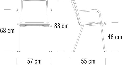 Thonet Штабелируемый стул с подлокотниками S 160 sun-id-1354035 - Вид №1