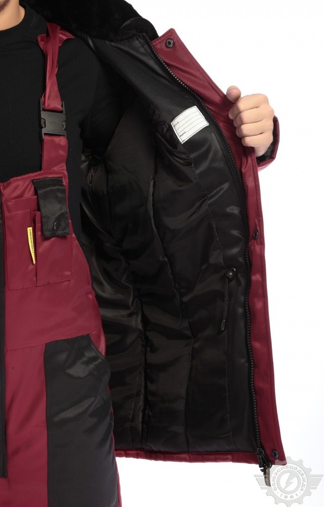 61592 Костюм "Сатурн" зимний бордо  Зимняя спецодежда  размер 60-62/182-188  - Вид №14