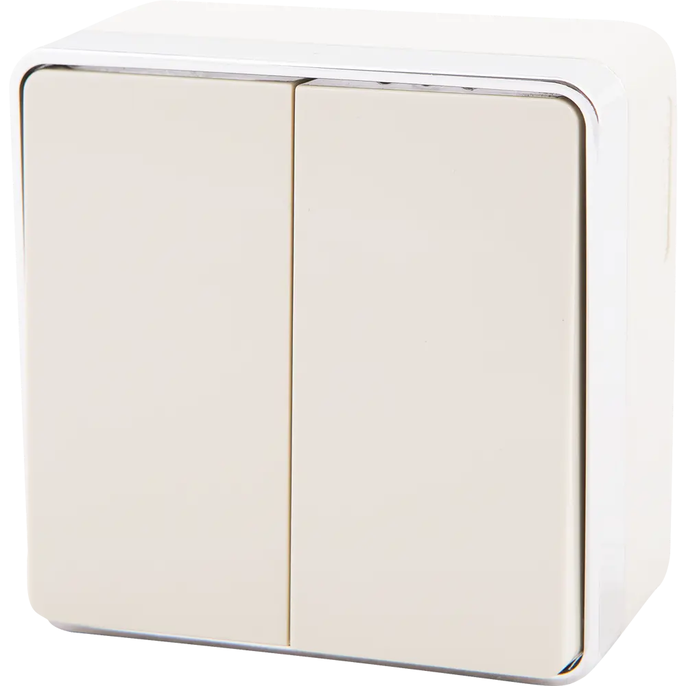 Выключатель накладной WERKEL Gallant двухклавишный, слоновая кость 82036823 STLM-0018140 - Вид №1