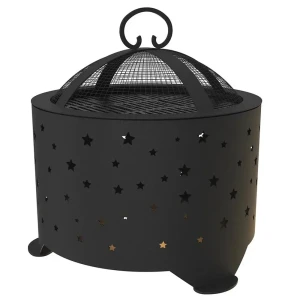 91415392 Костровая чаша Fire-House Звезды d 50 с плоским дном с решеткой гриль и крышкой искрогасителем 50x69 см STLM-1380479
