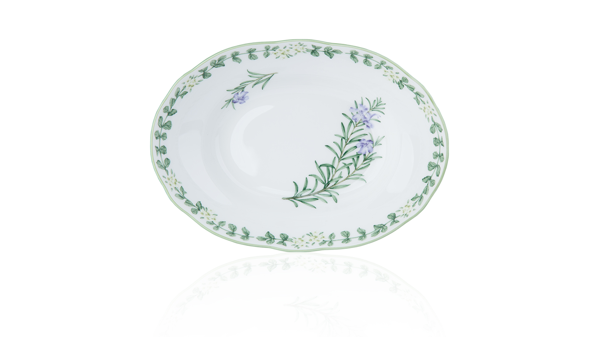 10613856 Noritake Блюдо для горячего Noritake "Английские травы" 25см Фарфор костяной  - Вид №1